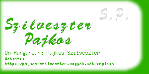 szilveszter pajkos business card